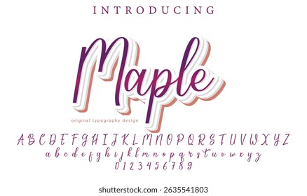 Pincel con estilo pintado con letras mayúsculas del Vector, alfabeto, tipografía