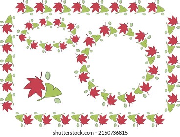 Maple and ginkgo frame set