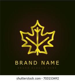 Maple golden metallic logo