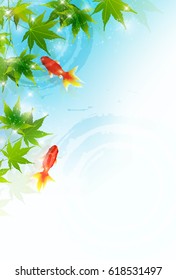 Maple goldfish hot summer sightseeing background