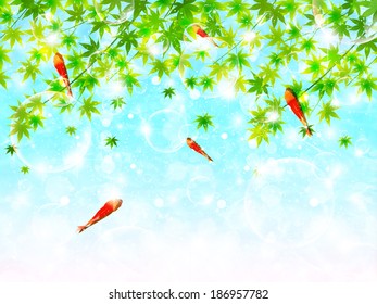 Maple goldfish landscape