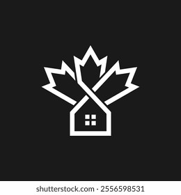 maple with home logo design inspiration