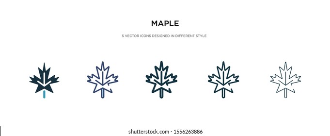 maple icon in different style vector illustration. two colored and black maple vector icons designed in filled, outline, line and stroke style can be used for web, mobile, ui