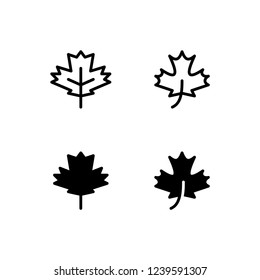 Maple Icon Logo Vector Symbol. Canada Icon