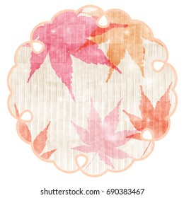 Maple Japanese paper autumn icon