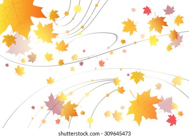 Maple Leaf Autumn Abstract Background Vector Illustration