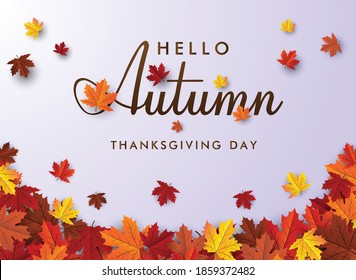 maple leaf, autumn banner vector background
