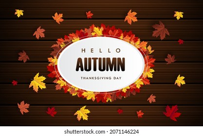 maple leaf, autumn banner vector background