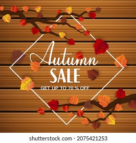 Ahornblatt, Herbstbanner, Vektorhintergrund