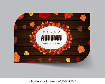 maple leaf, autumn banner vector background