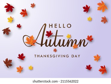 maple leaf, autumn banner vector background