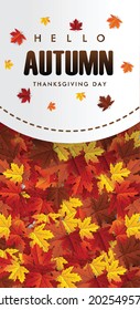 maple leaf, autumn orange vector background