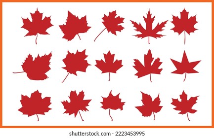 Maple Leaf, Autumn Tree Leafs Line Art, Fall Leaves Crafts Gnome Design, Magic Clipart Halloween Tree Leafs Illustration, and Vector Design.