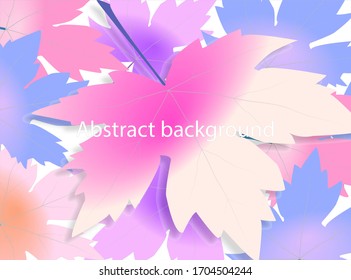 Maple leaf background for design on a theme of autumn. vector illustration.