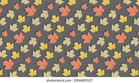 Maple leaf background illustration for autumn season vector stock