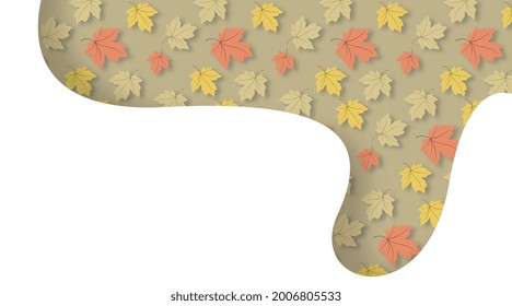 Ilustración del fondo de la hoja de arce para el stock vectorial de la temporada de otoño