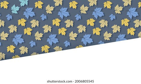 Maple leaf background illustration for autumn season vector stock