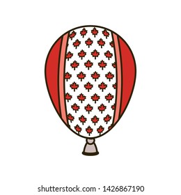 Maple leaf balloon and canada symbol design