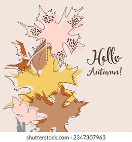 Maple leaf border autumn background