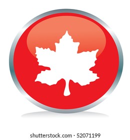 Maple leaf button sign
