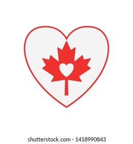 Maple leaf of canada design