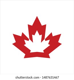 Maple Leaf Canada Icon Vector Logo Stock Vector (Royalty Free ...