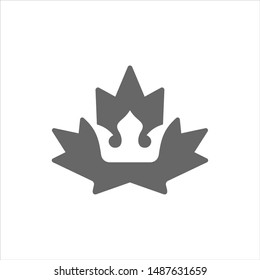 Maple Leaf. Canada icon. Vector logo.