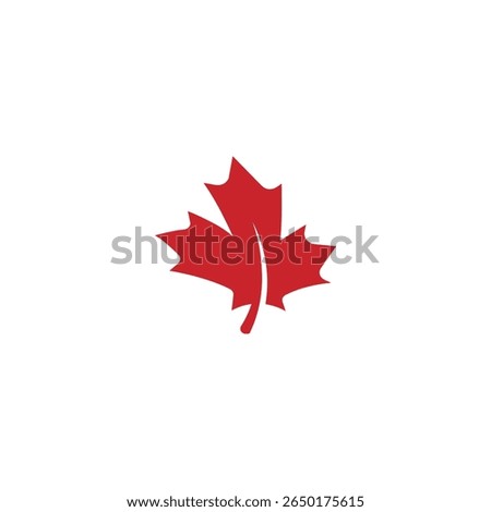 Maple leaf Canada logo icon flat vector design