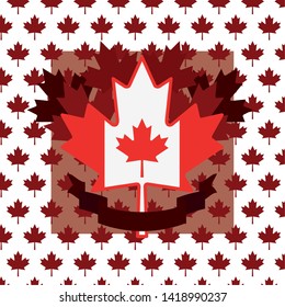Maple leaf and canada symbol design