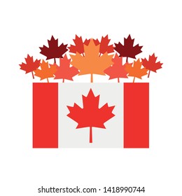 Maple leaf and canada symbol design