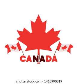 Maple leaf and canada symbol design