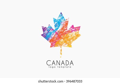 Maple leaf. Canada symbol logo. Canada logo.