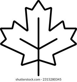 maple leaf Canadian leaf atumn fall Outline