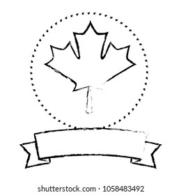 maple leaf canadian emblem banner