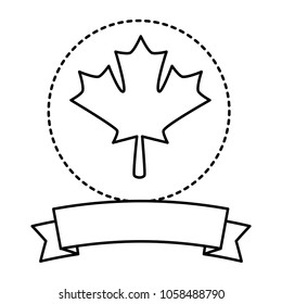 maple leaf canadian emblem banner