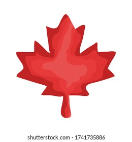diseño de ilustración vectorial de estilo plano de hoja de maíz canadiano