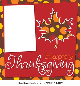 Maple leaf cut out card in vector format.