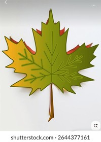 maple leaf for decorating autumn works, presentations, school posters