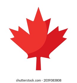 maple leaf design over white