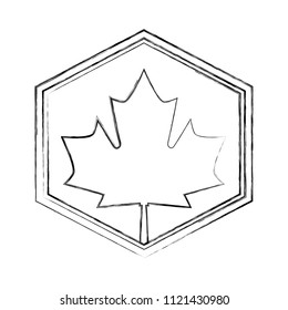 maple leaf emblem isolated icon