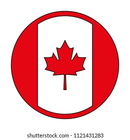 maple leaf emblem isolated icon