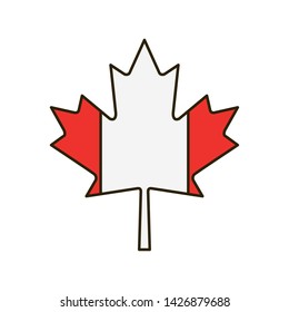 Maple leaf flag and canada symbol design