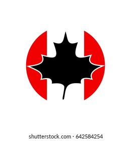 Maple Leaf Flag Logo Design