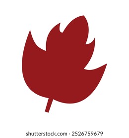 Maple leaf flat icon. Autumn leaf flat icon isolated on white background. Maple leaf flat icon. Leaves flat icon. Isolated on white background. . Nature element design, Maple leaf