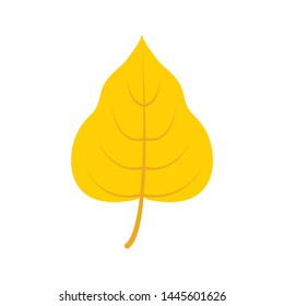 Maple Leaf Flat Icon On White Background