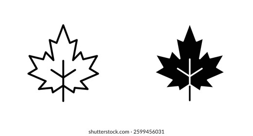Maple Leaf flat simple vector icons illustration set.