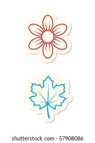 Maple Leaf and Flower Icons