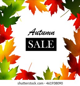 Maple leaf frame for seasonal sales 