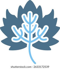Maple Leaf Glyph Two Colour Icon