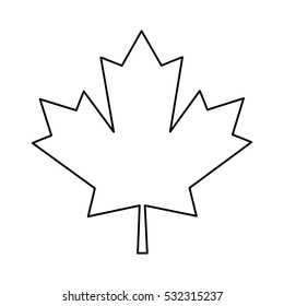 maple leaf green sign canadian outline